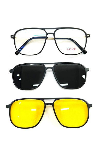 Avva 2116 C1 S-A Polarized&Antifar Clip-On Men's Sunglasses
