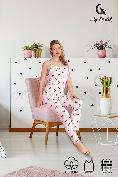 AYMELEK Women's Cotton Luxury Cami Pajama Set