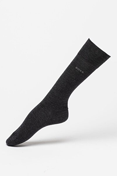 BOSS , Long Wool Blend Socks - 2 Pairs, Anthracite Gray