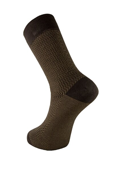 NEWTONE Men's Wool and Bamboo Socks, Newtone, W33, Seamless, Brown and Beige, 41-44 EU