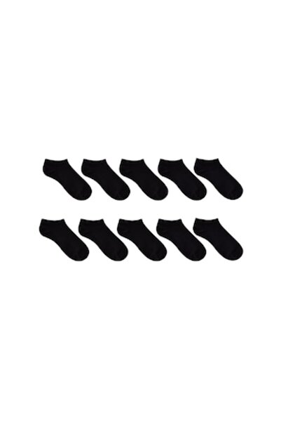BebeNani Set 10 șosete scurte bărbătești, Sport, negre, mărimea 41-46