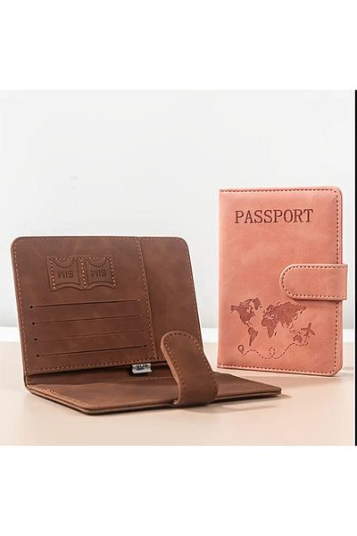 ORGANICYOU Yiwu Passport Holder with Magnetic Closure - Lightweight, Lined Travel Wallet for Vacation