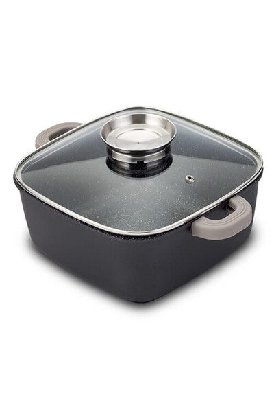 Nava Oală pătrată pentru cuptor 24 cm cu strat antiaderent din piatră Funtzio...