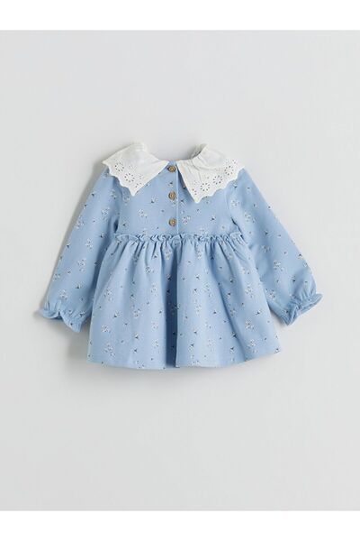 LC Waikiki LCW baby Çiçekli Kız Bebek 2 İplik Elbise