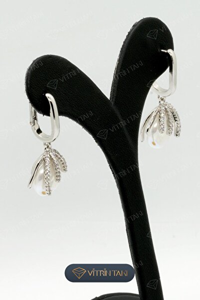 XUPING JEWELRY İnci Detaylı Gümüş Renk Xuping Küpe