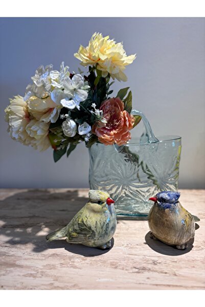 artsondekorasyon Yıldız Desenli Cam Çanta Vazo (yapay çiçekler dahil değildir...