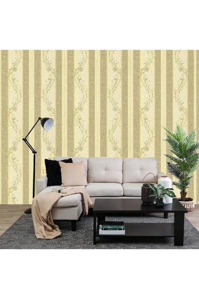 YALLA HomeGym Modern PVC Wallpaper 1 Roll For Living Room Bedroom Decor, 0.53m X 9.5m (510704)