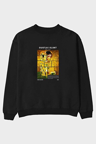 Ankhises Gustav Klimt The Kiss tricou oversized imprimat pentru bărbați, feme...