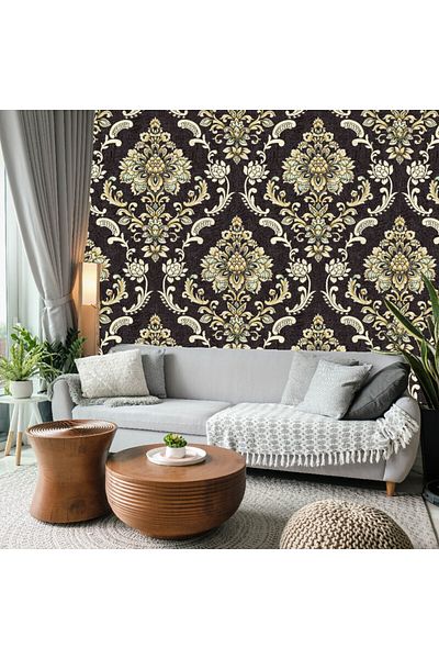 YALLA HomeGym Modern PVC Wallpaper 1 Roll For Living Room Bedroom Decor, 0.53m X 9.5m (510605)