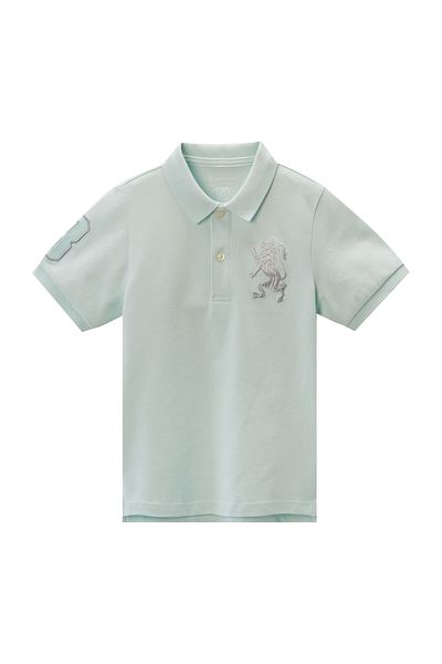 Giordano Kids' Lion Polo: 3D Embroidery, Comfort Piqué, Classic Style