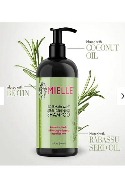 mielle organics Rosemary & Mint Strengthening Shampoo, Sulfate & Paraben Free, 12 oz