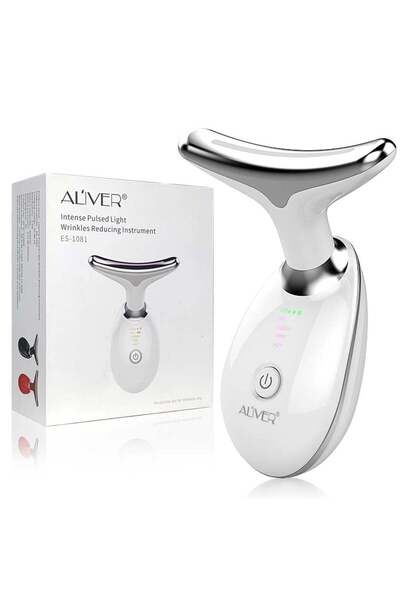 NOVA KISS Dispozitiv facial antirid profesional 5 în 1 – LED, EMS, masaj term...