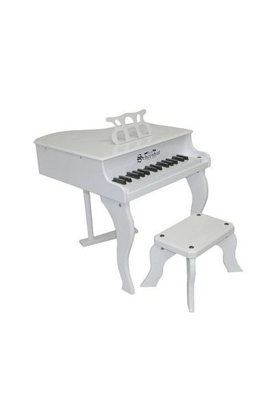 sdx-concept Wooden piano for children, chair included, 48 cm, white