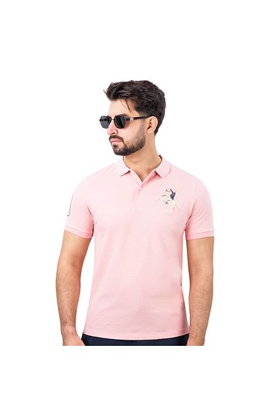 Giordano Men's Slim Fit Cotton Short Sleeve Napoleon Polo