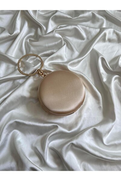 Mia Collection Geantă de seară pentru nuntă și logodnă, model cilindru din sa...