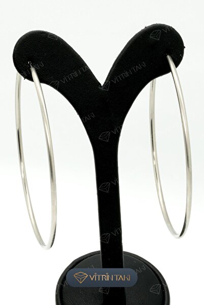 Çelik Gümüş Renk Halka Küpe