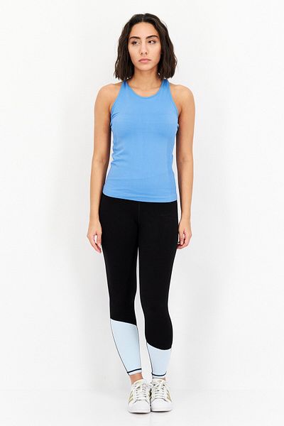 Ellesse Women Scoop Neck Plain Tank Top, Blue