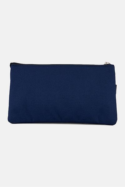 Reebok Kids Boy Brand Logo Pencil Case With 3 Compartment, Navy Blue