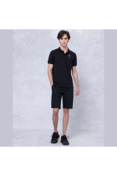 Giordano Men's 3D Lion Polo: Slim Fit, Bold Embroidery, Premium Pique