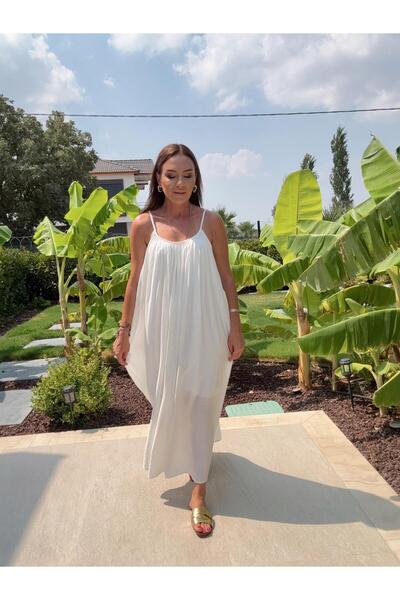 X-Young فستان مبطن بحزام من الحبل ECRU