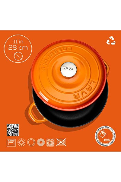 Lava Cast Round Multi-Purpose Spring Pot New Heritage Series Diameter(Ø)28cm