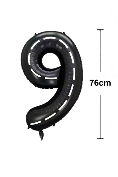 PARTİAVM 9 Years Old Cars Cars Lightning Mcqueen Race Car Concept Birthday Set Cake Balloon and Car Figure