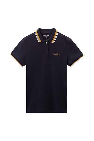 Giordano Women's Classic Cotton Pique Polo - Slim Fit, Embroidered Detail