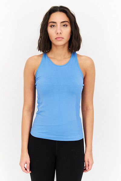 Ellesse Women Scoop Neck Plain Tank Top, Blue