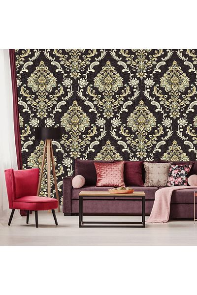 YALLA HomeGym Modern PVC Wallpaper 1 Roll For Living Room Bedroom Decor, 0.53m X 9.5m (510605)