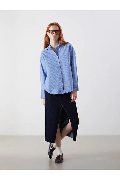 LC Waikiki XSIDE Γυναικείο πουκάμισο Oversize Oxford με ρίγες (W5)