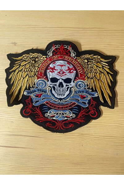 Zodau Nakışlı Kanatlı Kuru Kafa Arma Yama Patch