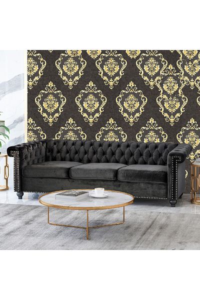 YALLA HomeGym Modern PVC Wallpaper 1 Roll For Living Room Bedroom Decor, 0.53m X 9.5m (510304)