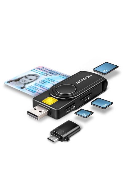 Axagon Cititor de carduri inteligente de buzunar CRE-SMP2A USB 2.0