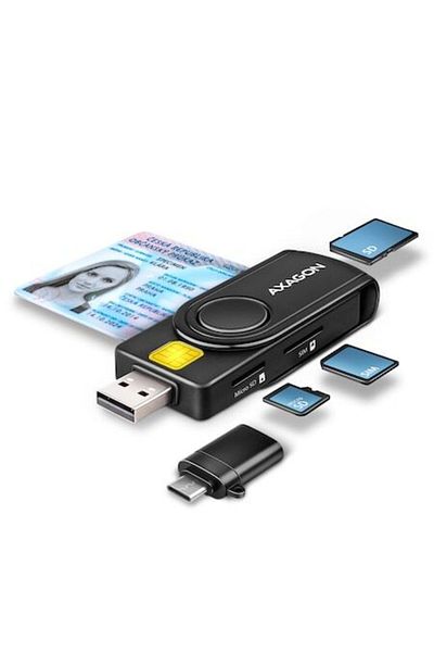 Axagon Cititor de carduri inteligente de buzunar CRE-SMP2A USB 2.0