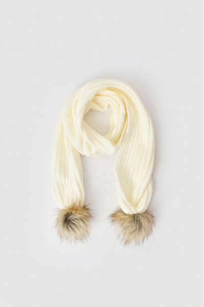 MODA Pi̇nkjoy Ki̇ds Cream Color Children's Scarf Beanie (2-6 Years)