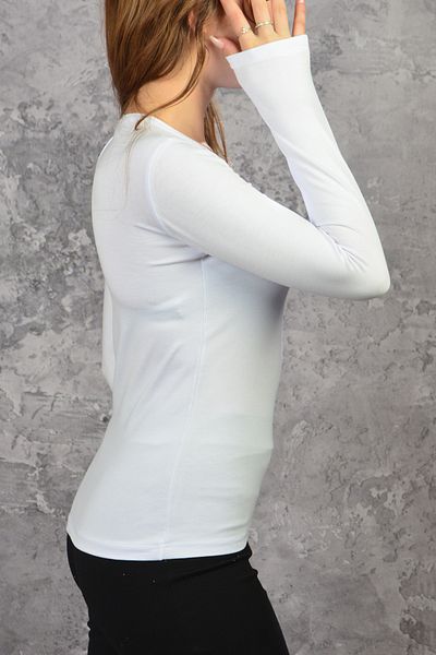 İDOL MODA Crew Neck Long Sleeve Combed Cotton Bodysuit