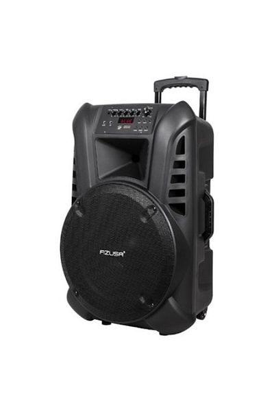 AZUSA Portable Speaker 120 W, 15 inch, Bluetooth, USB, SD, FM, 2 Wireless Microphones