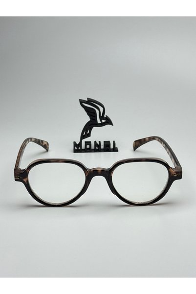 MONAL Nana Wooden Looking Leopard Blue Light Protected Glasses for Small Faces 47 Ekartman