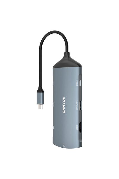 CANYON Hub USB DS-15 8in1 4k USB-C Dark Grey