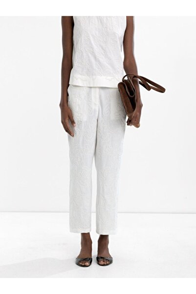 PARFOIS %100 Pamuk Nakışlı Pantolon