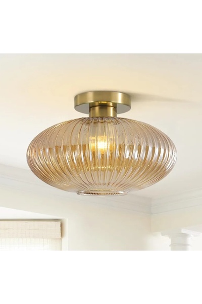 demet habek mylights Modern Bal renk Cam Tavan Aydınlatma E27 Duylu Mat altın...