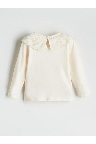 LC Waikiki Lcw Kids Crew Neck Embroidered Combed Cotton Girls T-Shirt (W5)