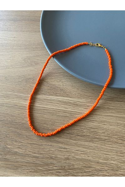 dela otantik Handmade Glass Pearl Colorful Minimal Authentic Necklace - Ethnic Bohemian Simple Beaded Bijoux Jewelry