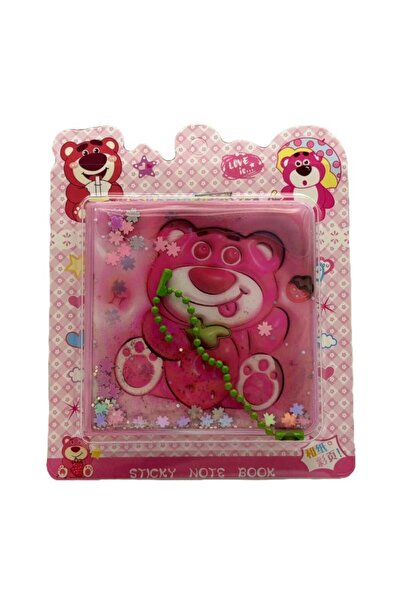 KATREMİA Pack of 4 Nice Bear Mini Water Silvery Decorated Sticker Notebook 4 X 24 Sheets Stickers (7X7 cm)