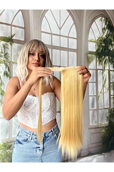 Suzan Peruk Bağcıklı At Kuyruğu Gerçek Saç Dokulu- Yandan dolamalı Takması ço...