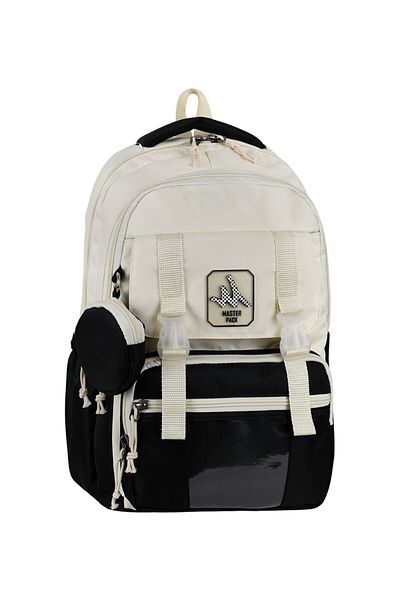 Dadacuq Trend Four-Compartment Cover School Backpack with Lock and Wallet Daily Travel Bag Ddcq3777