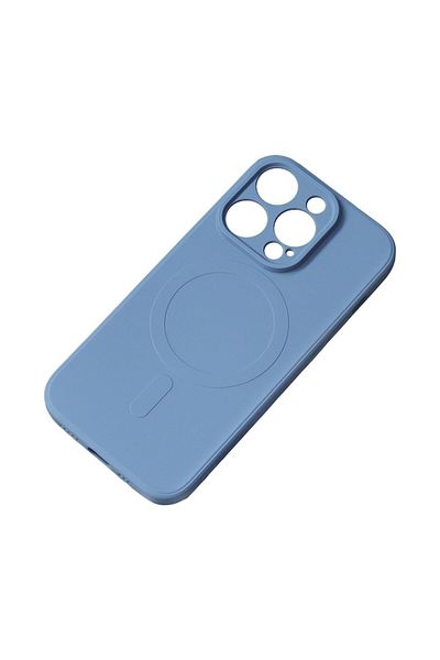 OEM Carcasa Silicone Case MagSafe compatibila cu iPhone 15 Pro, Albastru