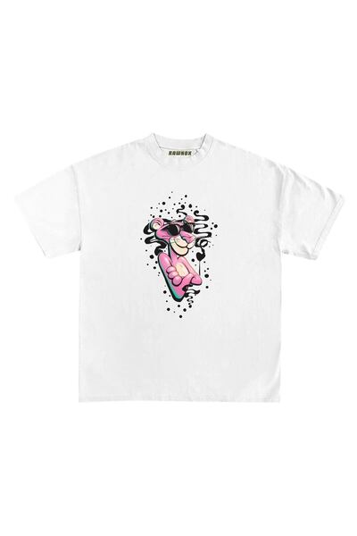RawNox Loose Fit Unisex Pink Panther Design Printed Tshirt