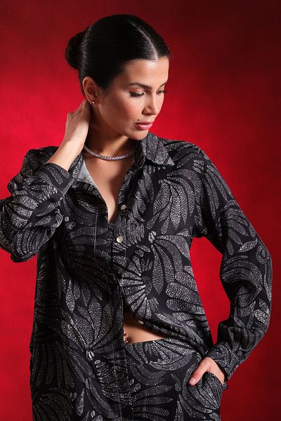 Cherx Margaux 3 Piece Patterned Long Bottom-Top Set