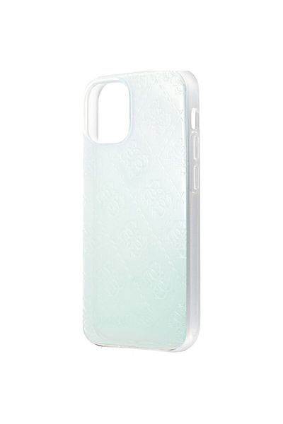 Guess 3D Raised Iridescent Cover for iPhone 12 Mini, Clear